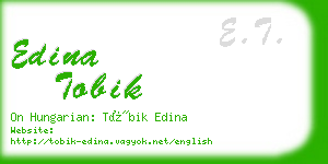 edina tobik business card